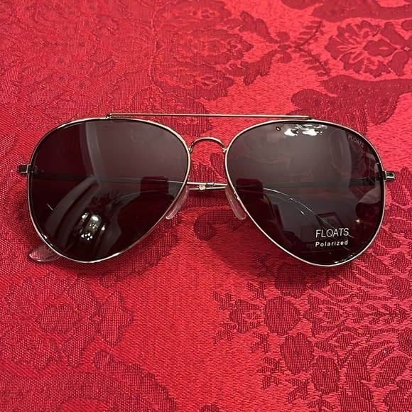 Brand New Floats Komodo Polarized Aviators Sunglasses Metal Silver Tone Frame - Picture 16 of 16